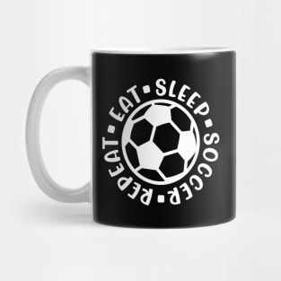 Eat Sleep Soccer Repeat Boys Girls Cute Funny Mug